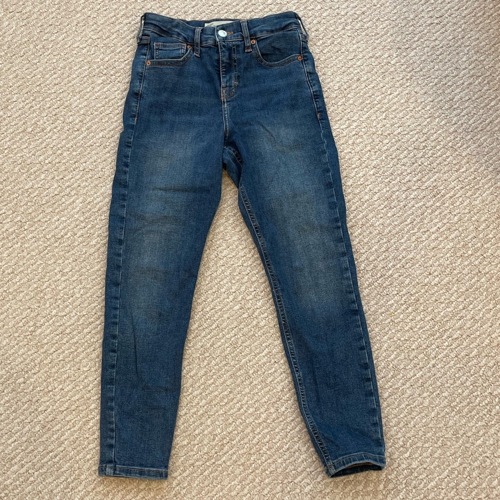 Topshop Mid Wash Jamie Jeans Petite